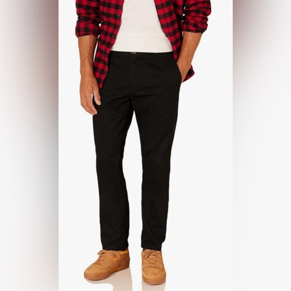 M53 NWT Goodthreads Slim-Fit Wrinkle-Resistant Flat-Front Chino Pant -‎ Sz 36x32